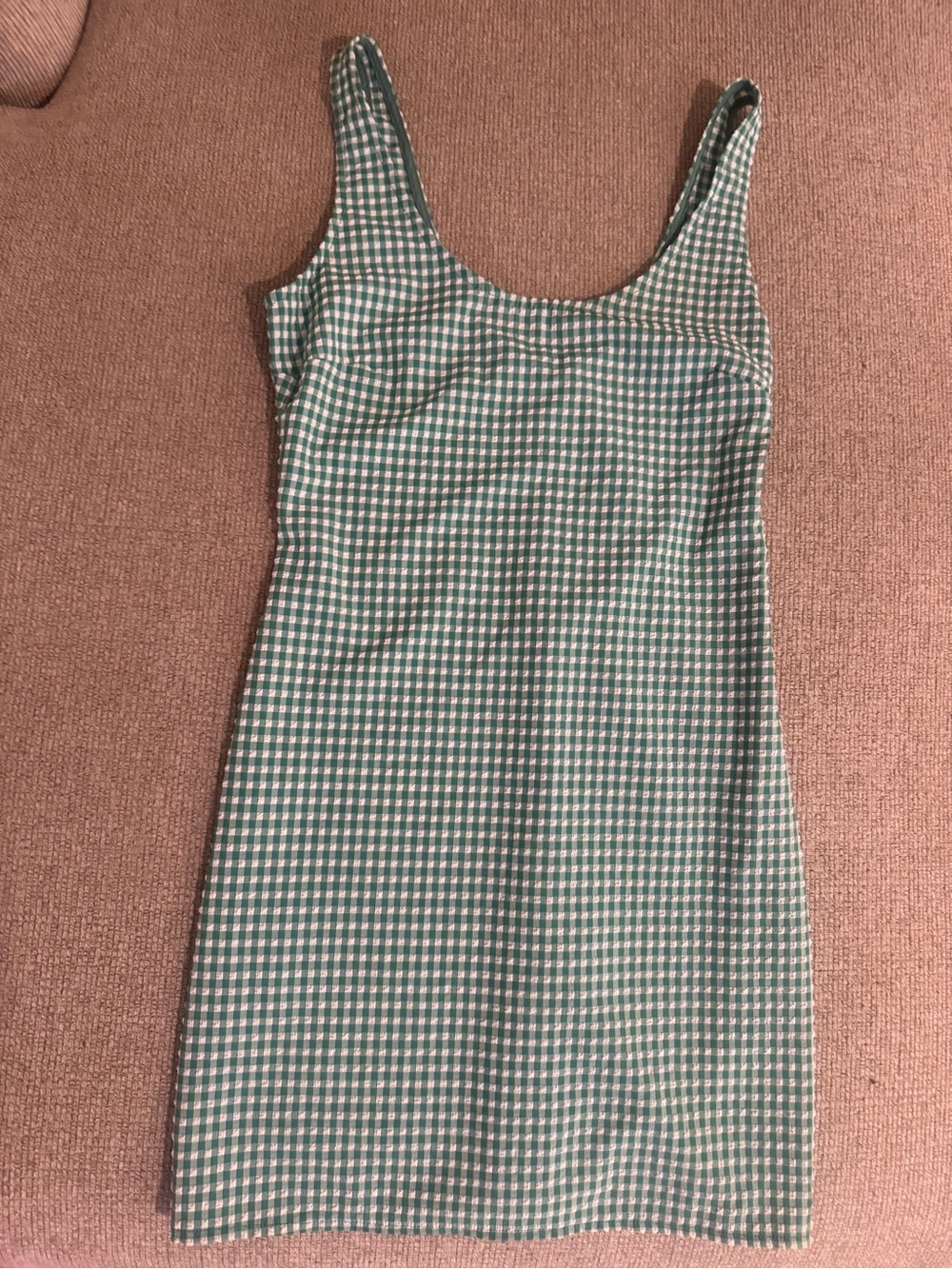 Urban Outfitters—Green Gingham Mini Dress